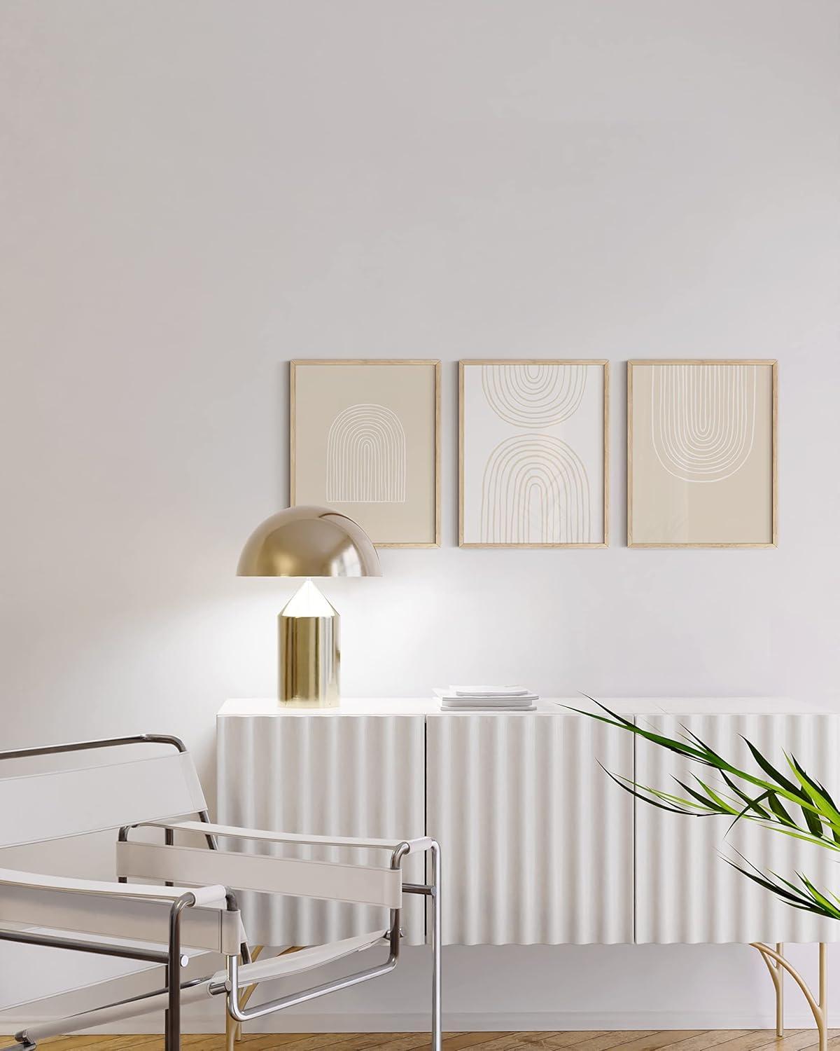 imageHAUS AND HUES Vintage Nature Posters  Set of 3 Butterfly Art Botanical Prints for Room Aesthetic Wall Decor UNFRAMED 8quotx10quotNeutral Arch