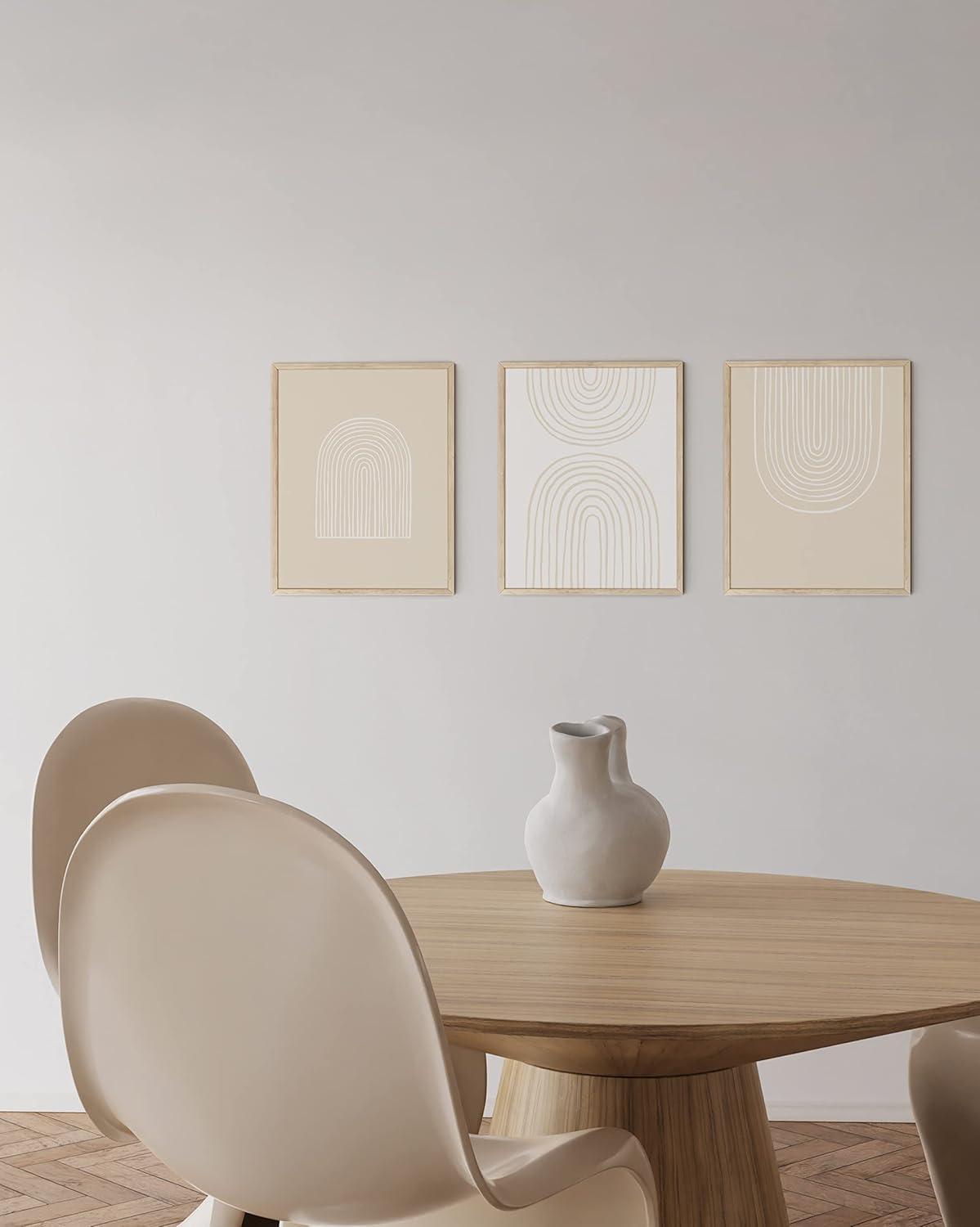 imageHAUS AND HUES Vintage Nature Posters  Set of 3 Butterfly Art Botanical Prints for Room Aesthetic Wall Decor UNFRAMED 8quotx10quotNeutral Arch