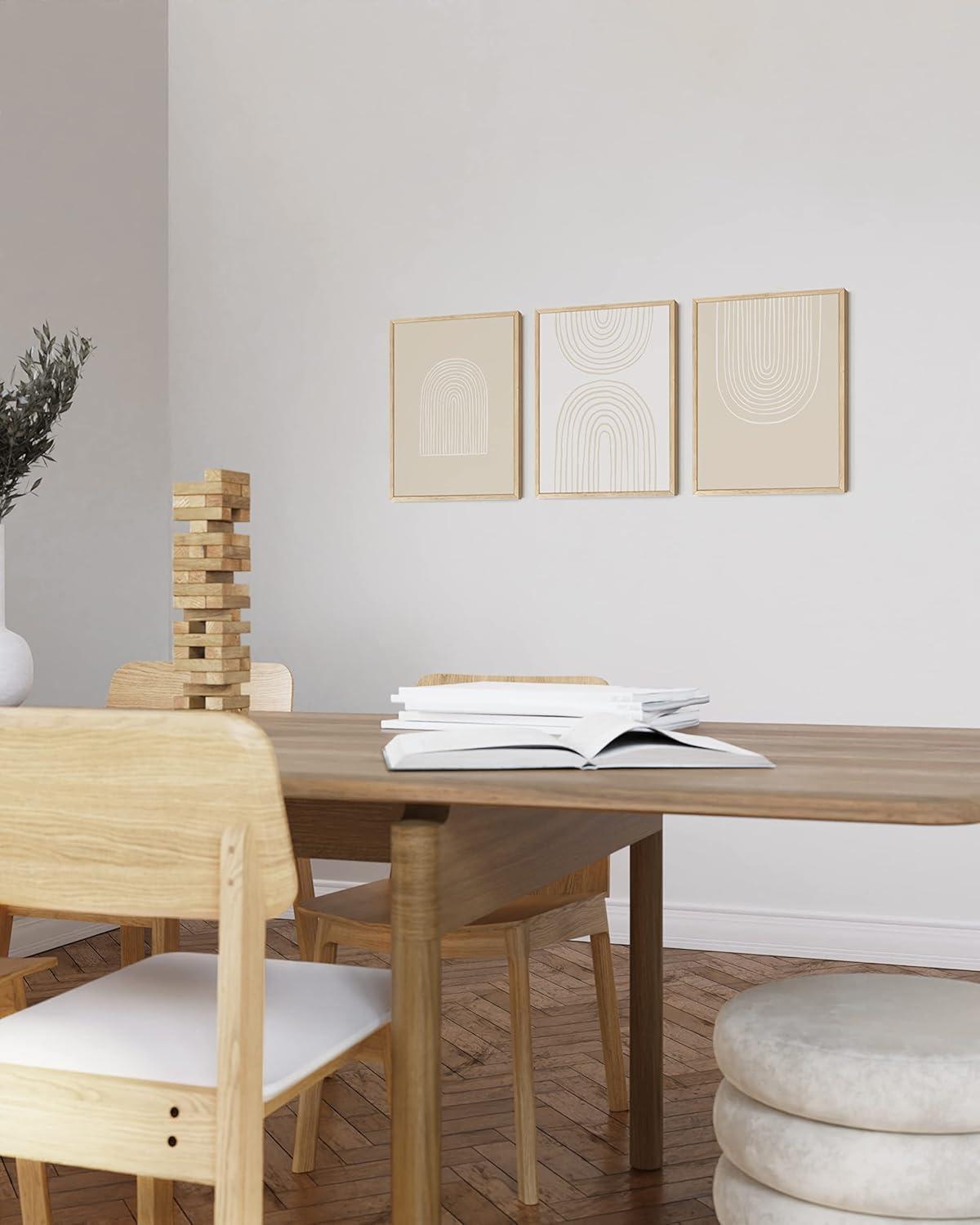 imageHAUS AND HUES Vintage Nature Posters  Set of 3 Butterfly Art Botanical Prints for Room Aesthetic Wall Decor UNFRAMED 8quotx10quotNeutral Arch