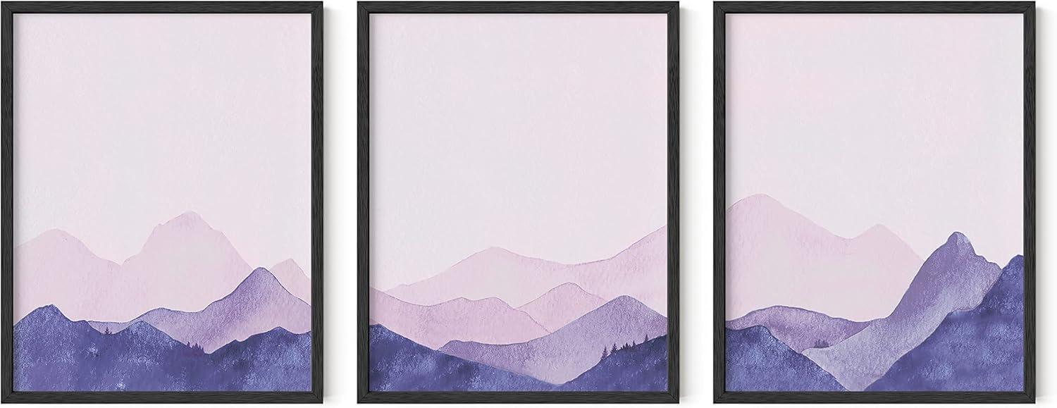 imageHAUS AND HUES Vintage Nature Posters  Set of 3 Butterfly Art Botanical Prints for Room Aesthetic Wall Decor UNFRAMED 8quotx10quotPink  Purple