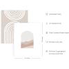 imageHAUS AND HUES Abstract Wall Art with Frame  Set of 6 Famous Artist Paintings Abstract Colorful Wall Art Geometric Wall Decor Hilma af Klint Gallery Wall Set Painting Set Beige Frame 8x10Beige Boho Matisse