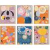 imageHAUS AND HUES Abstract Wall Art with Frame  Set of 6 Famous Artist Paintings Abstract Colorful Wall Art Geometric Wall Decor Hilma af Klint Gallery Wall Set Painting Set Beige Frame 8x10Hilma Af Klint