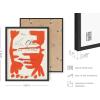imageHAUS AND HUES Abstract Wall Art with Frame  Set of 6 Famous Artist Paintings Abstract Colorful Wall Art Geometric Wall Decor Hilma af Klint Gallery Wall Set Painting Set Beige Frame 8x10Black  Red Gallery