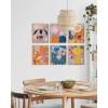 imageHAUS AND HUES Abstract Wall Art with Frame  Set of 6 Famous Artist Paintings Abstract Colorful Wall Art Geometric Wall Decor Hilma af Klint Gallery Wall Set Painting Set Beige Frame 8x10Hilma Af Klint