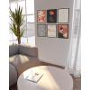 imageHAUS AND HUES Abstract Wall Art with Frame  Set of 6 Famous Artist Paintings Abstract Colorful Wall Art Geometric Wall Decor Hilma af Klint Gallery Wall Set Painting Set Beige Frame 8x10Black  Red Gallery