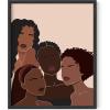 imageHAUS AND HUES African American Women Painting for Walls African Art Wall Decor  Black Women Wall Art  Black Art  Black Woman UNFRAMED 12x16Faces