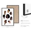 imageHAUS AND HUES African American Women Wall Poster  African Art Wall Decor Black Women Wall Art Black Art Paintings for Wall Black Women Collage Beige Frame 12x16Hairstyle