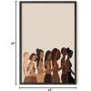 imageHAUS AND HUES African American Women Wall Poster  African Art Wall Decor Black Women Wall Art Black Art Paintings for Wall Black Women Collage Beige Frame 12x16Rainbow
