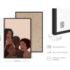 imageHAUS AND HUES Black Women Wall Art  Wall Decor for Womens Bedroom Women Empowerment Decor Black Girl Wall Art Female Art Print Black Women Poster Beige Frame 12x16Faces