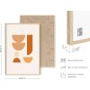 imageHAUS AND HUES Boho Framed Wall Art  Set of 3 Mid Century Modern Art Terracotta Wall Decor Framed Geometric Wall Art Orange Polygon Poster Earth Tone Pictures 24x36 Framed BlackMulticolored Circles