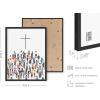 imageHAUS AND HUES Christian Quotes Wall Art Print  Give It to God and Go to Sleep Sign Scripture Artwork Bible Verse Poster Religious Quote Wall Decor Beige Frame 16x20The Cross