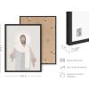 imageHAUS AND HUES Christian Quotes Wall Art Print  Give It to God and Go to Sleep Sign Scripture Artwork Bible Verse Poster Religious Quote Wall Decor Beige Frame 16x20Jesus