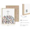 imageHAUS AND HUES Christian Quotes Wall Art Print  Give It to God and Go to Sleep Sign Scripture Artwork Bible Verse Poster Religious Quote Wall Decor Black Frame 12x16The Cross