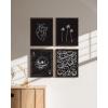 imageHAUS AND HUES Cool Framed Posters  Set of 4 Cool Wall Art Aesthetic Room Decor Tiktok College Dorm Print Beige Framed 8x10Black Edgy