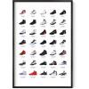 imageHAUS AND HUES Jordan Sneaker Posters for Guys  Michael Jordan Shoe Cool Wall Art for Bedroom Dope Hypebeast Sneakerhead Room Decor 12x16 UNFRAMEDBlack Metal Framed