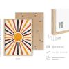 imageHAUS AND HUES Mid Century Modern Sun Wall Art  Boho Sun Poster Minimalist Abstract Art for Living Room Bedroom Neutral Modern Decor Beige Frame 12x16