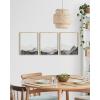 imageHAUS AND HUES Mid Century Modern Wall Art  Set of 3 Sun Art Print Boho Wall Prints Moon Wall Dcor UNFRAMED 11x14Black  White