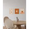 imageHAUS AND HUES Mid Century Modern Wall Art  Set of 3 Sun Art Print Boho Wall Prints Moon Wall Dcor UNFRAMED 11x14Mid Century Boho