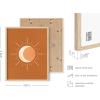 imageHAUS AND HUES Mid Century Modern Wall Art  Set of 3 Sun Art Print Boho Wall Prints Moon Wall Dcor UNFRAMED 11x14Mid Century Boho
