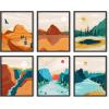 imageHAUS AND HUES National Parks Posters  Set of 6 Landscape Pictures Wall Art Nature Prints Mountain Painting Wall Art Abstract Nature Wall Art Scandinavian Wall Art 8x10 UnframedAlternative Set of 6