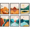 imageHAUS AND HUES National Parks Posters  Set of 6 Landscape Pictures Wall Art Nature Prints Mountain Painting Wall Art Abstract Nature Wall Art Scandinavian Wall Art 8x10 UnframedAlternative Set of 6