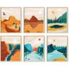 imageHAUS AND HUES National Parks Posters  Set of 6 Landscape Pictures Wall Art Nature Prints Mountain Painting Wall Art Abstract Nature Wall Art Scandinavian Wall Art 8x10 UnframedAlternative Set of 6