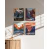 imageHAUS AND HUES National Parks Posters  Set of 6 Landscape Pictures Wall Art Nature Prints Mountain Painting Wall Art Abstract Nature Wall Art Scandinavian Wall Art 8x10 UnframedOriginal Set of 4