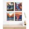 imageHAUS AND HUES National Parks Posters  Set of 6 Landscape Pictures Wall Art Nature Prints Mountain Painting Wall Art Abstract Nature Wall Art Scandinavian Wall Art 8x10 UnframedOriginal Set of 4