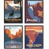 imageHAUS AND HUES National Parks Posters  Set of 6 Landscape Pictures Wall Art Nature Prints Mountain Painting Wall Art Abstract Nature Wall Art Scandinavian Wall Art 8x10 UnframedOriginal Set of 4