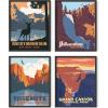 imageHAUS AND HUES National Parks Posters  Set of 6 Landscape Pictures Wall Art Nature Prints Mountain Painting Wall Art Abstract Nature Wall Art Scandinavian Wall Art 8x10 UnframedOriginal Set of 4