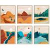 imageHAUS AND HUES National Parks Posters  Set of 6 Landscape Pictures Wall Art Nature Prints Mountain Painting Wall Art Abstract Nature Wall Art Scandinavian Wall Art 8x10 UnframedAlternative Set of 6