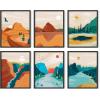 imageHAUS AND HUES National Parks Posters  Set of 6 Landscape Pictures Wall Art Nature Prints Mountain Painting Wall Art Abstract Nature Wall Art Scandinavian Wall Art 8x10 UnframedAlternative Set of 6