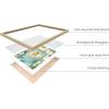 imageHAUS AND HUES Yellow and Blue Art  Set of 6 Geometric Pictures for Wall Modern Art Abstract Art Colorful Art Yellow and Blue Artwork Neutral Wall Art Colorful Wall Art Unframed 24x36Tropical Bohemian Watercolor