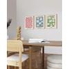 imageHAUS AND HUES Yellow and Blue Art  Set of 6 Geometric Pictures for Wall Modern Art Abstract Art Colorful Art Yellow and Blue Artwork Neutral Wall Art Colorful Wall Art Unframed 24x36Flower Markets