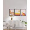 imageHaus and Hues Yellow and Blue Art  Set of 3 Bauhaus Geometric Pictures for Wall Modern Art Abstract Art Colorful Art Yellow and Blue Artwork Neutral Wall Art Colorful Wall Art Unframed 12x16Vintage City