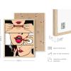 imageRipGrip Pop Art Prints Set of 4  Banksy Wall Art Painting Weed Decor for College Dorm Makeup Room Decor Beige Frame 8x10Beige Framed