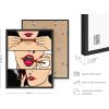 imageRipGrip Pop Art Prints Set of 4  Banksy Wall Art Painting Weed Decor for College Dorm Makeup Room Decor Beige Frame 8x10Black Framed