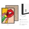 imageRipGrip Pop Art Prints Set of 4  Banksy Wall Art Painting Weed Decor for College Dorm Makeup Room Decor Beige Frame 8x10Black Framed