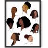 imageHAUS AND HUES Black Women Wall Art  Wall Decor for Womens Bedroom Women Empowerment Decor Black Girl Wall Art Female Art Print Black Women Poster Beige Frame 12x16Hairstyle