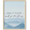imageHAUS AND HUES Christian Quotes Wall Art Print  Give It to God and Go to Sleep Sign Scripture Artwork Bible Verse Poster Religious Quote Wall Decor Black Frame 12x16Give It to God