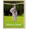 imageHAUS AND HUES Hang in There Cat Poster  Funny Cat Wall Art Cute Posters Motivational Art Print Inspirational Posters Hang in There Poster Black Framed 12quot x 16quotBeige Framed
