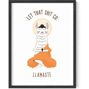 imageHAUS AND HUES Chakra Poster  Spiritual Wall Art Chakra Art Zen Decor Meditation Wall Art 7 Chakras Chart Poster Unframed 24x36Llamaste