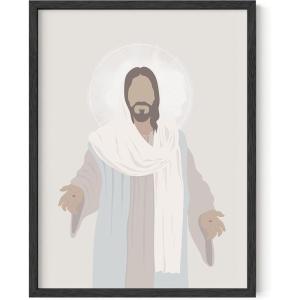 imageHAUS AND HUES Psalm 91 Wall Art  Bible Verse Wall Decor Religious Quotes Beige Framed 24quotx36quotJesus