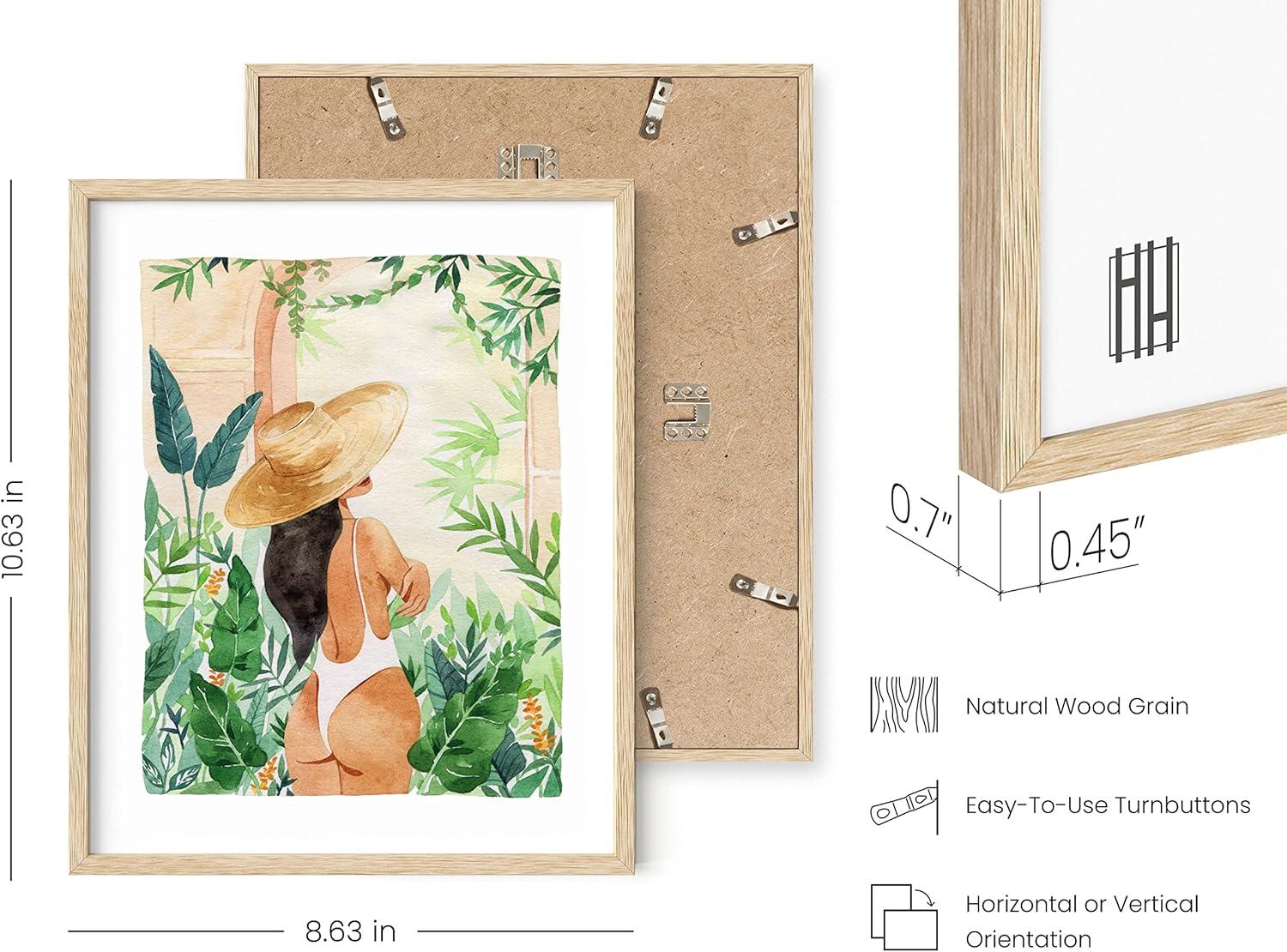 imageHAUS AND HUES Fashion Wall Art Set  3Piece Glam Purple Decor Designer Aesthetic Prints for Bedroom Black Frame 12x16Tropical Bohemian Watercolor