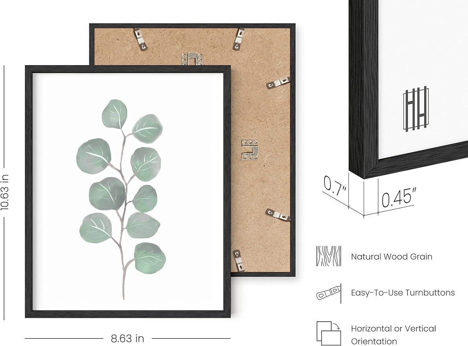 imageHAUS AND HUES Leaf Prints  Set of 6 Botanical Art Eucalyptus Leaves Wall Decor Minimalist Plant ampamp Leaf Prints Beige Frame 8x10Watercolor Plants