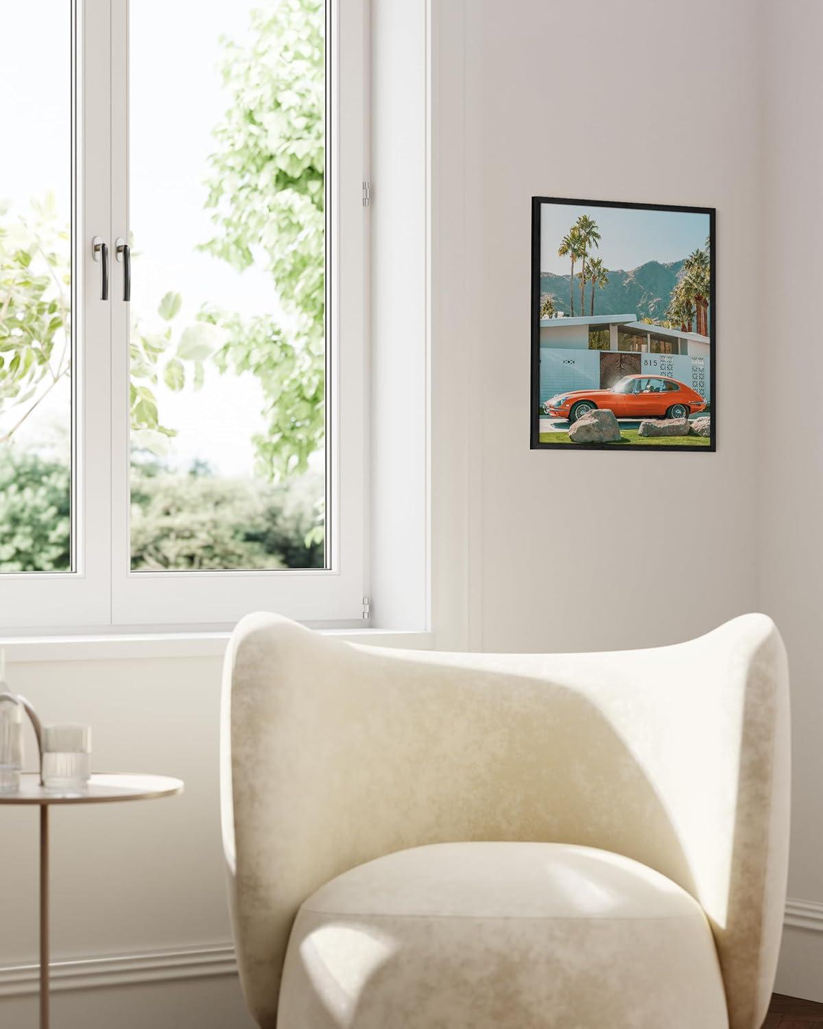 imageHAUS AND HUES Palm Springs Art Wall Decor  Made in the USA  Unframed 12x16 California HouseVintage Car