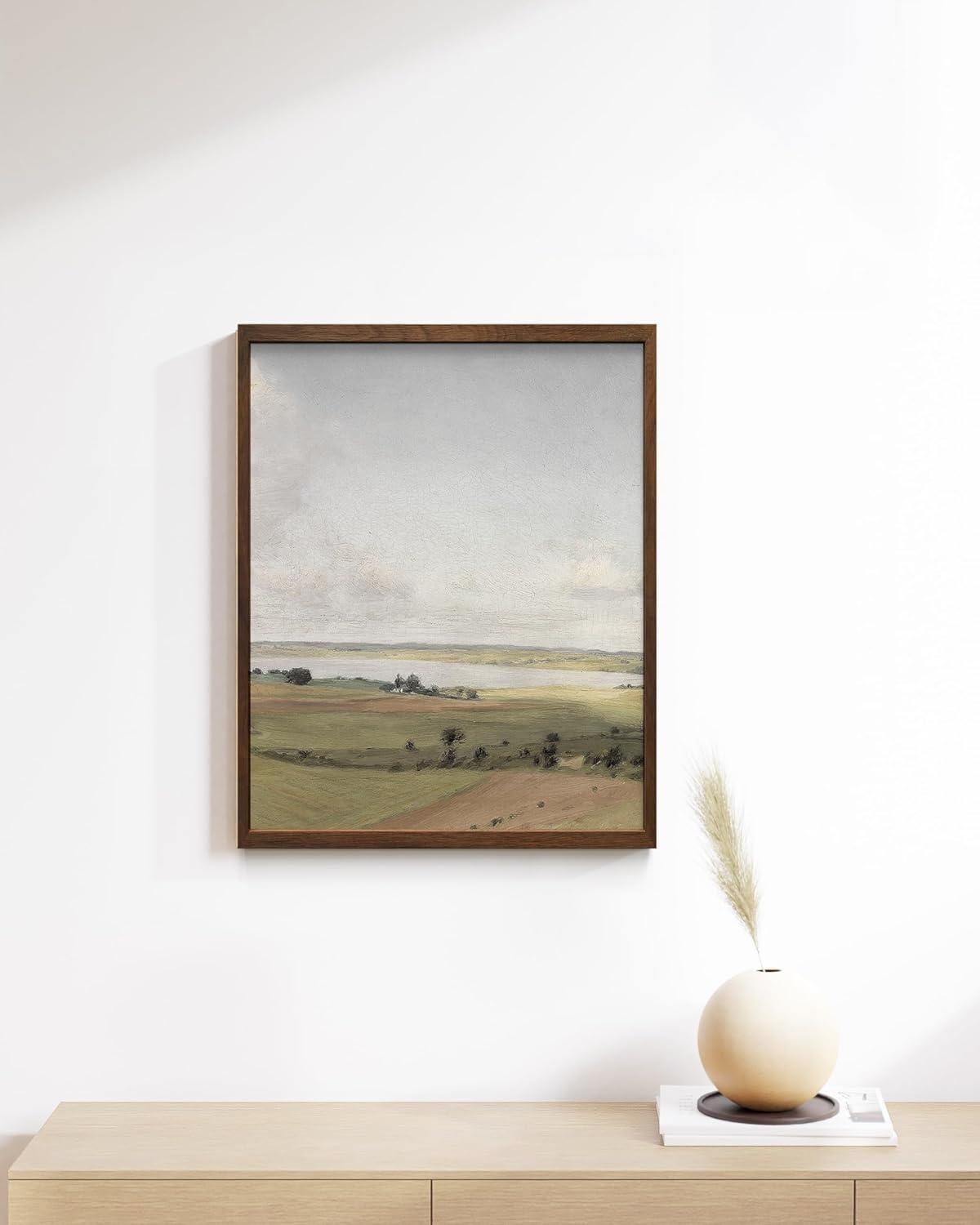 imageHAUS AND HUES Tuscany Wall Art  Frame Wall Art Collection for Bedroom and Country Decor Vintage Elegance French Charm and Timeless Tuscany Landscapes Walnut Frame 8x10Paulsen