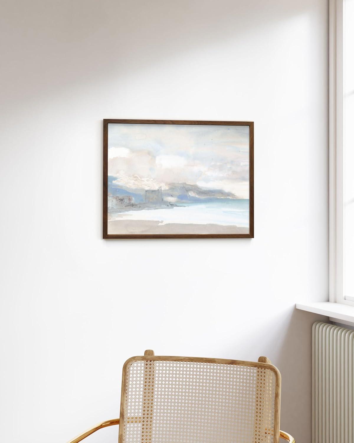imageHAUS AND HUES Tuscany Wall Art  Frame Wall Art Collection for Bedroom and Country Decor Vintage Elegance French Charm and Timeless Tuscany Landscapes Walnut Frame 8x10Nice