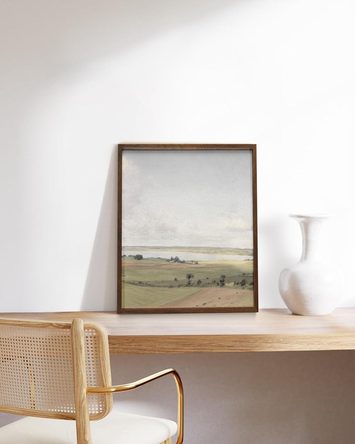 imageHAUS AND HUES Tuscany Wall Art  Frame Wall Art Collection for Bedroom and Country Decor Vintage Elegance French Charm and Timeless Tuscany Landscapes Walnut Frame 8x10Paulsen