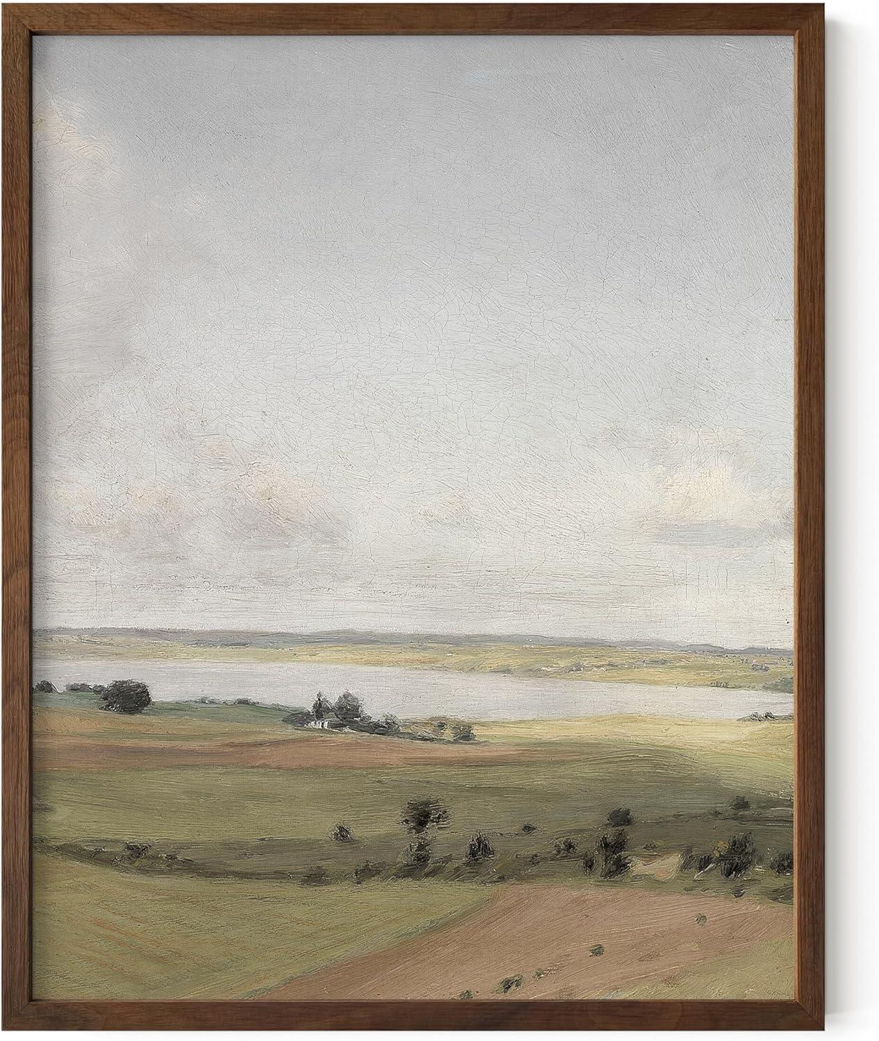 imageHAUS AND HUES Tuscany Wall Art  Frame Wall Art Collection for Bedroom and Country Decor Vintage Elegance French Charm and Timeless Tuscany Landscapes Walnut Frame 8x10Paulsen